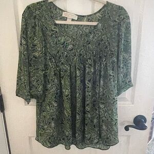 Michael Kors, green Paisley shirt size extra extra large, nice and cool